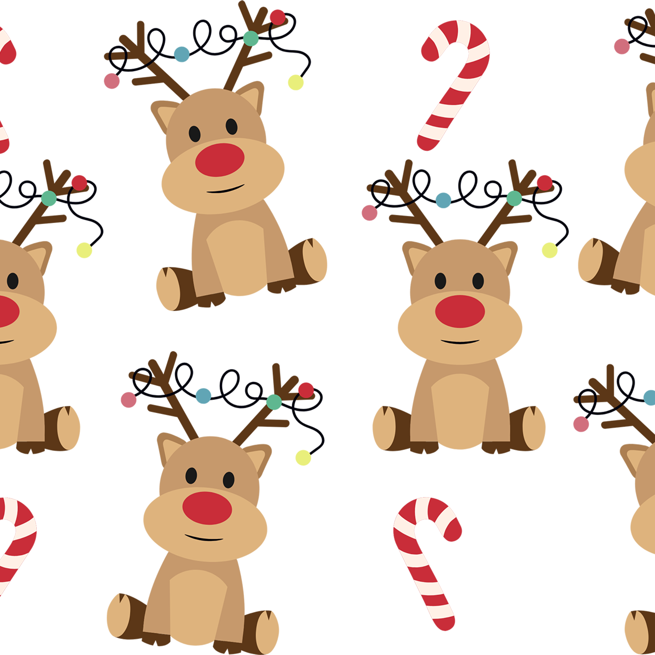 Christmas Reindeer Candy Cane Glass Cups