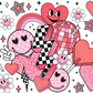 Retro Valentine Smiley Heart Glass Cups