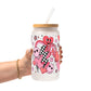 Retro Valentine Smiley Heart Glass Cups