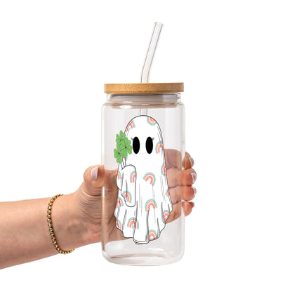 Shamrock Ghostie Glass Cups