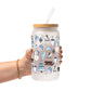 Blue Winter Glass Cups