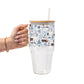 Blue Winter Glass Cups