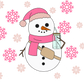 Boujee Pink Snowman Glass Cups