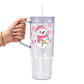 Boujee Pink Snowman Glass Cups