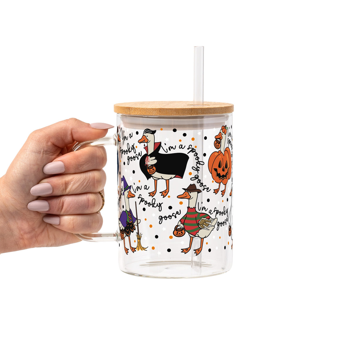 Spooky Goose Glass Cups