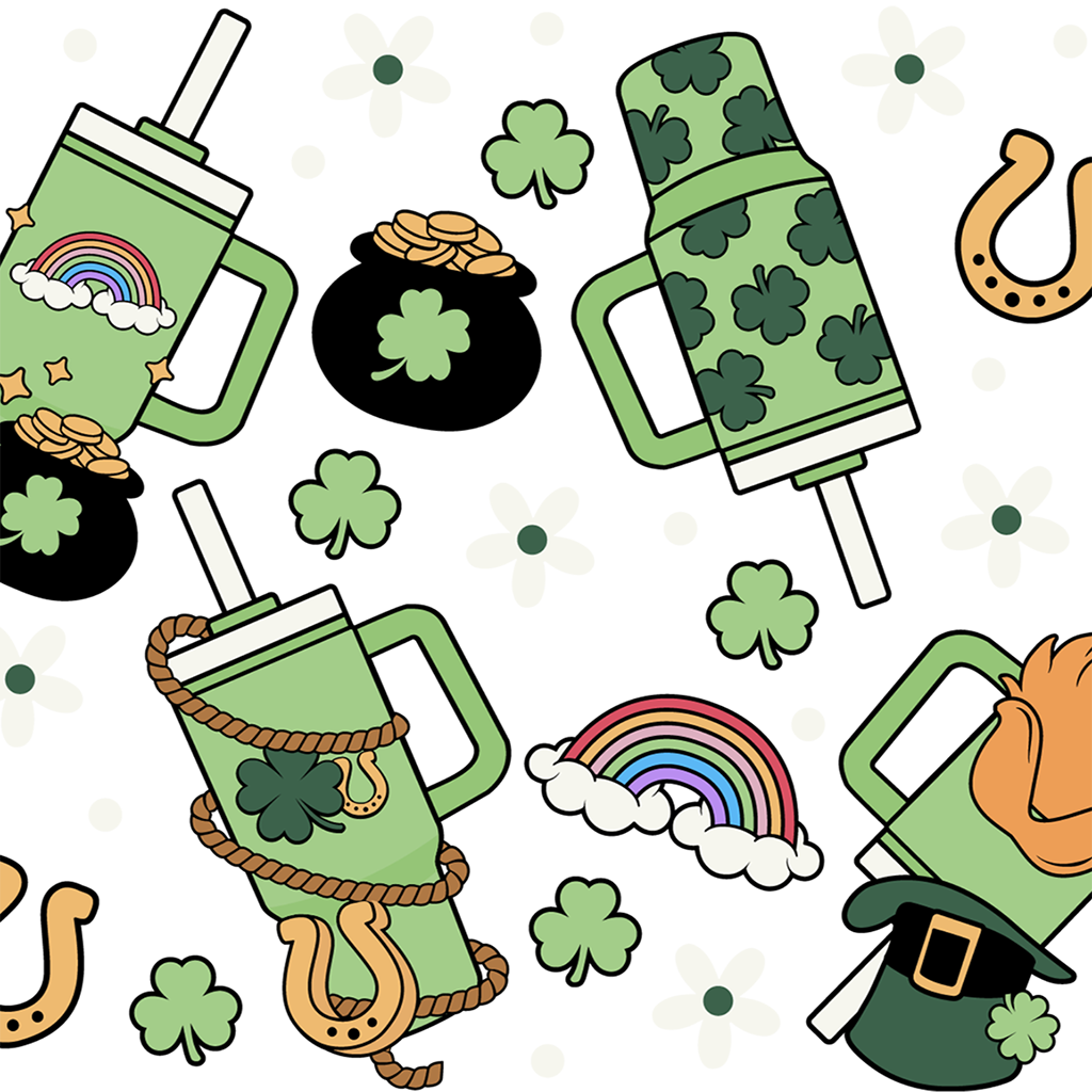 St. Patrick's Day Inspired Glass Cups