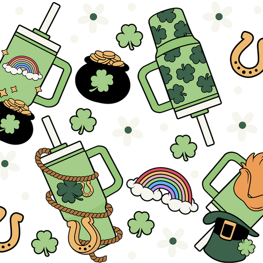 Vasos de cristal inspirados en el Día de San Patricio