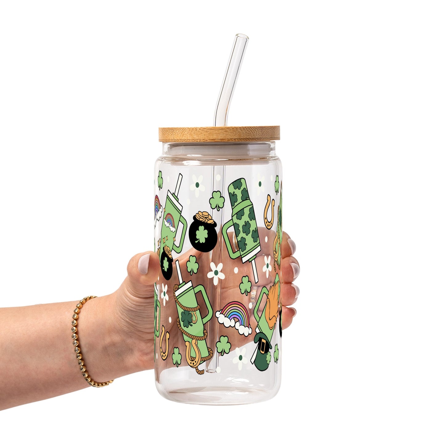 St. Patrick's Day Inspired Glass Cups