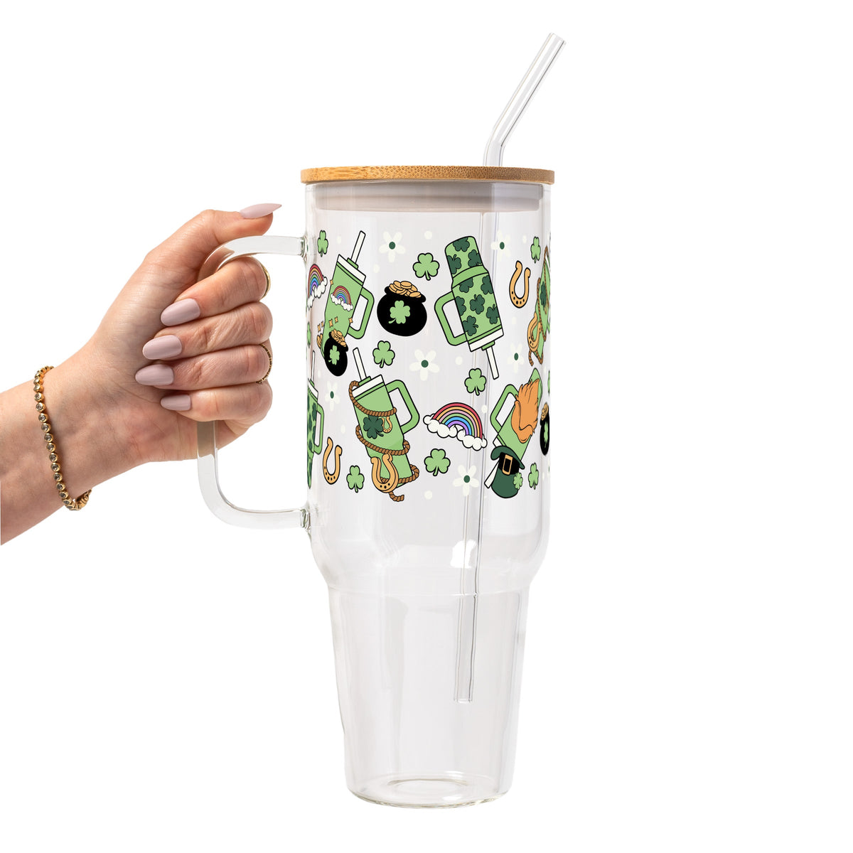 St. Patrick's Day Inspired Glass Cups