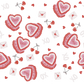 Valentine's Day Heart Cakes Glass Cups