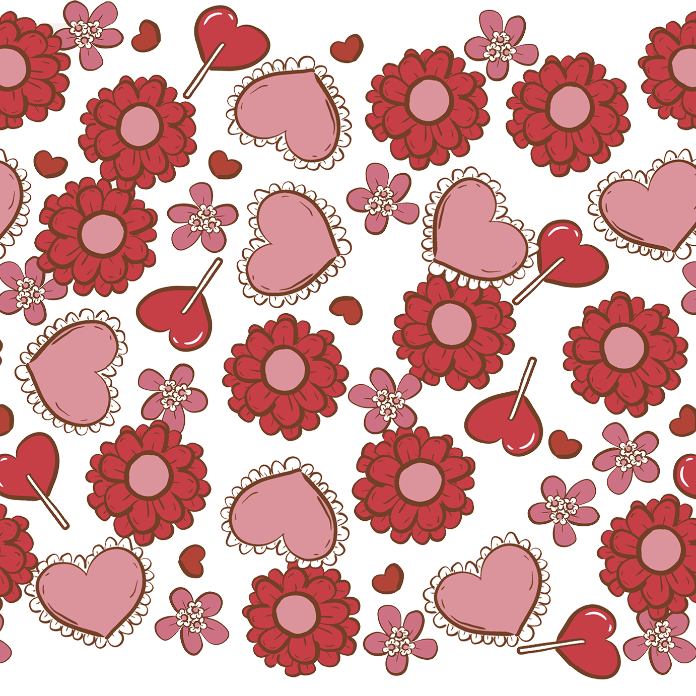 Valentine's Day Flowers And Candy Glass Cups