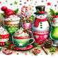 Holiday Snowman Glass Cups