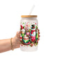 Holiday Snowman Glass Cups