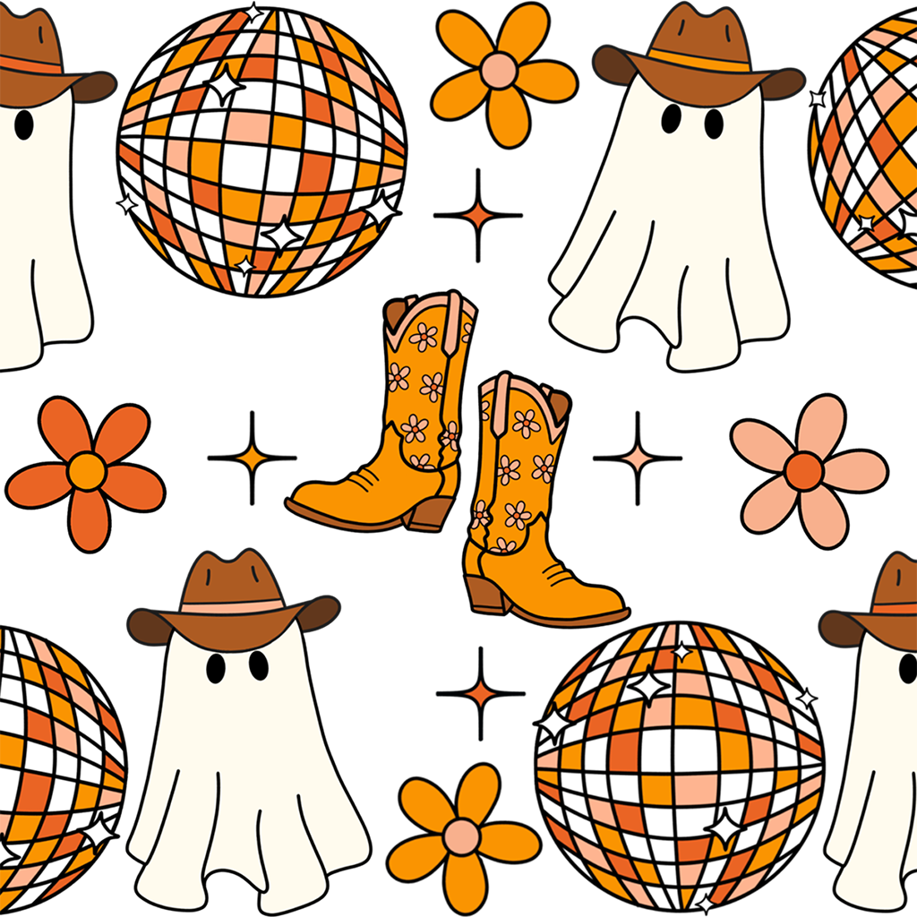 Western Disco Ghost Glass Cups