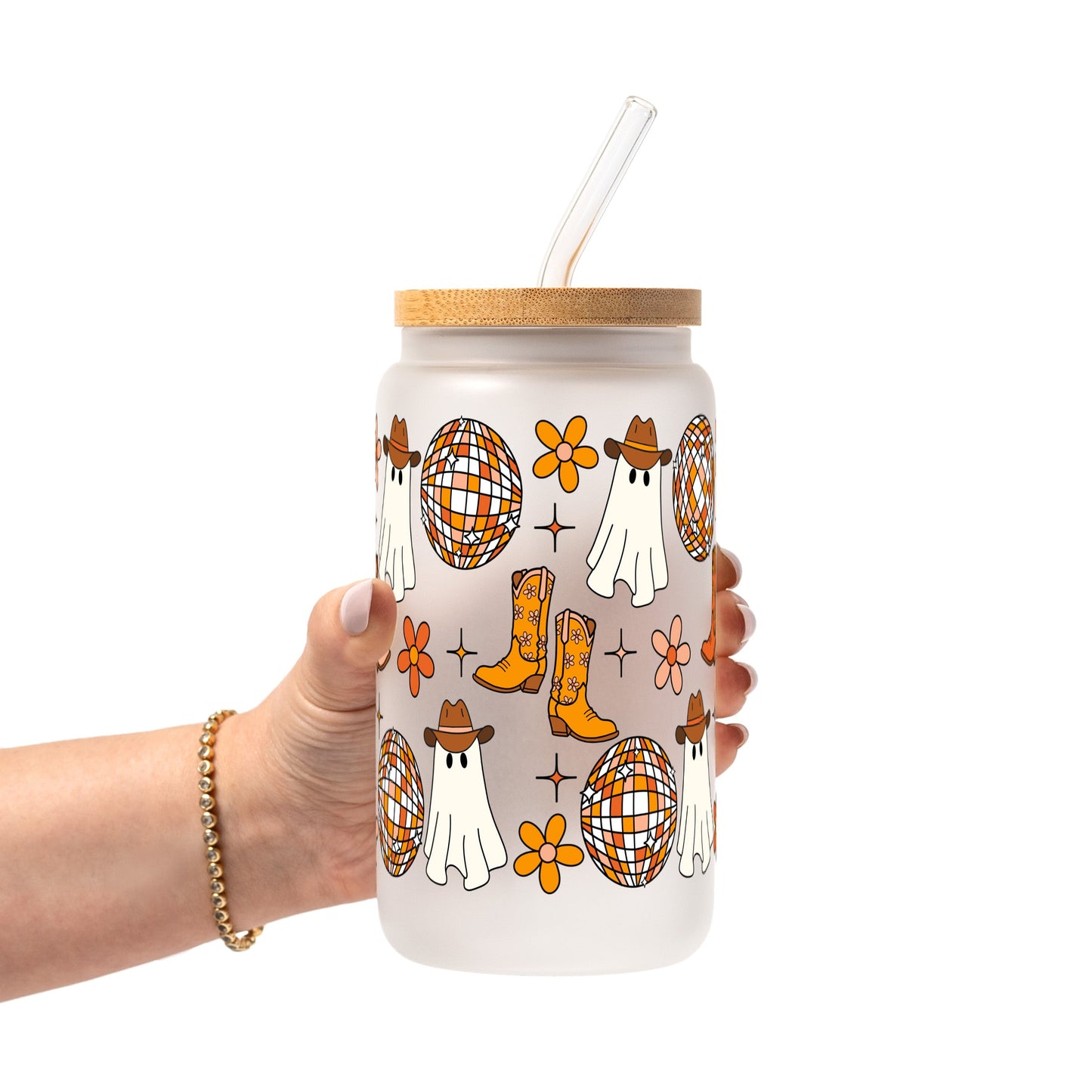 Western Disco Ghost Glass Cups
