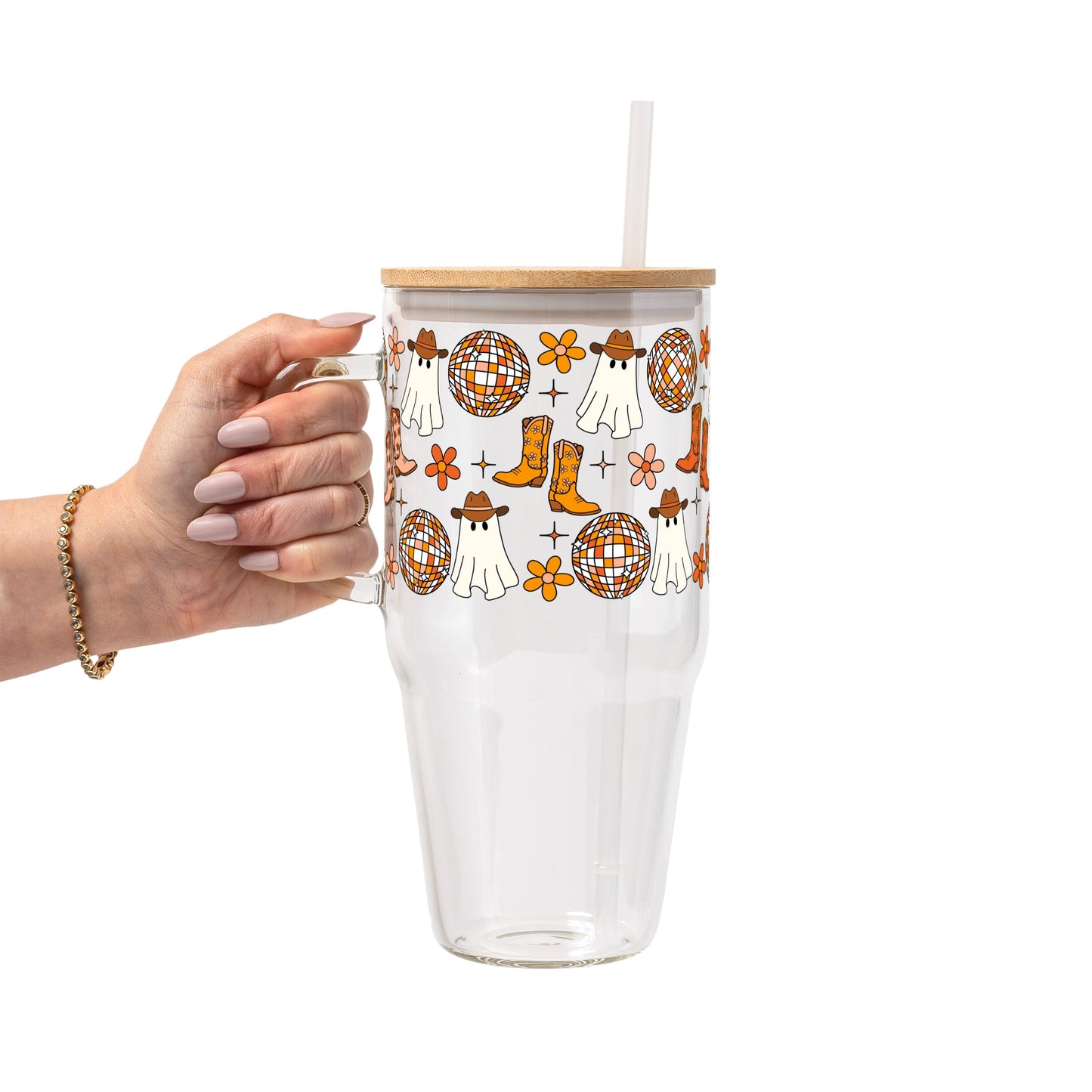 Western Disco Ghost Glass Cups