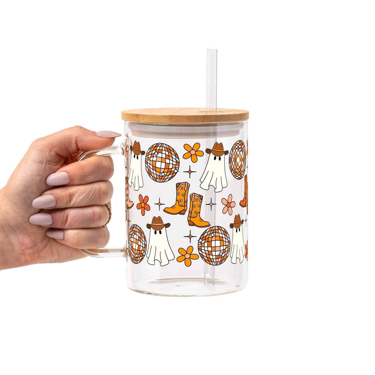 Western Disco Ghost Glass Cups