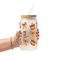 Western Pumpkins Glass Cups