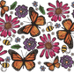 Butterfly Garden Glass Cups