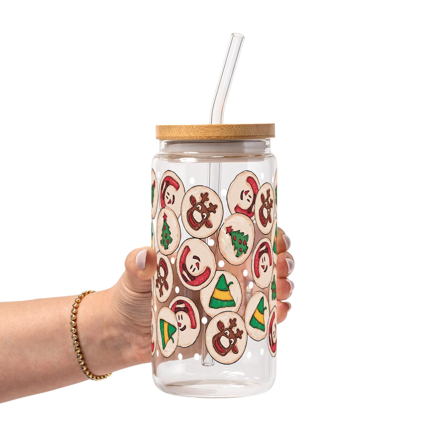Christmas Cookies Glass Cups