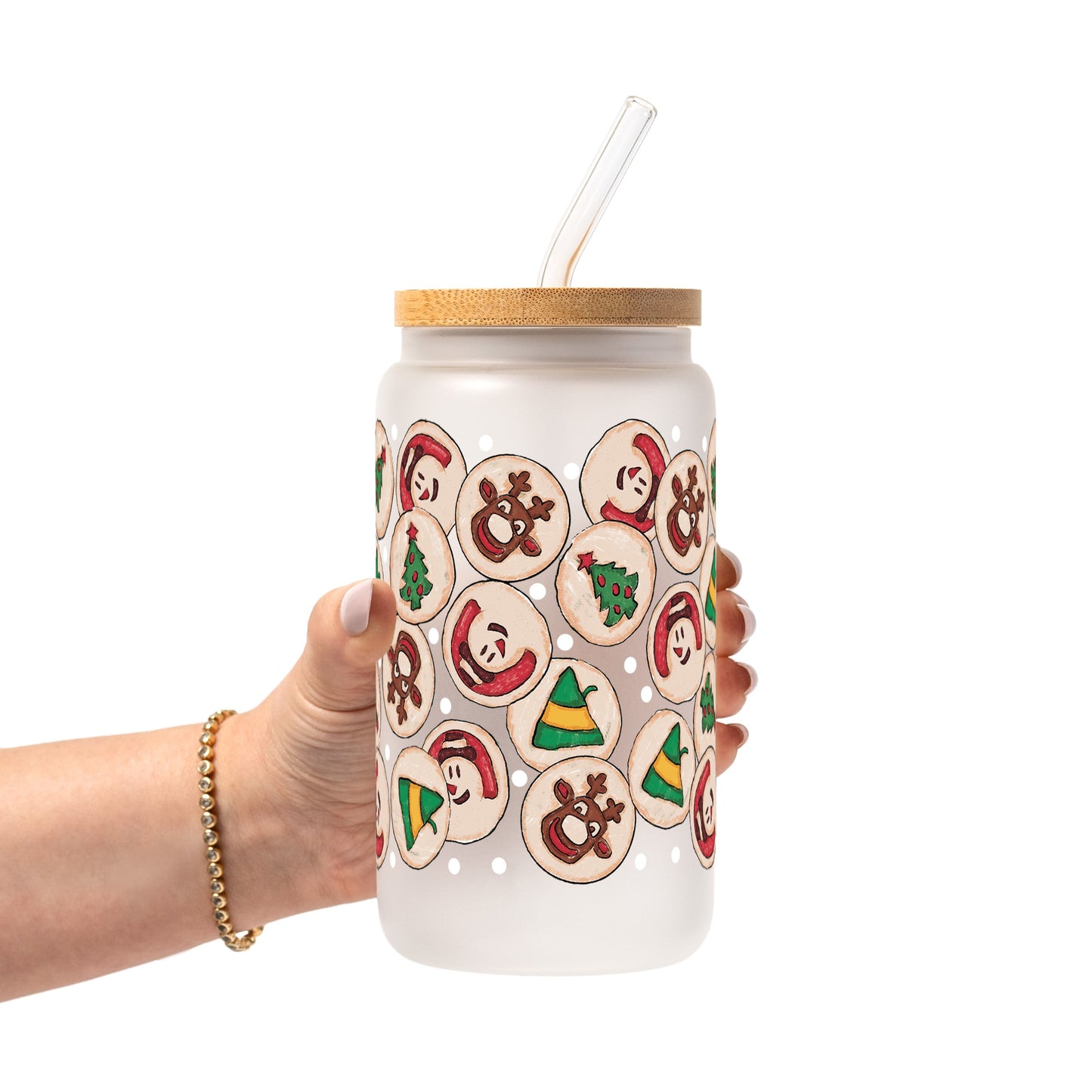 Christmas Cookies Glass Cups