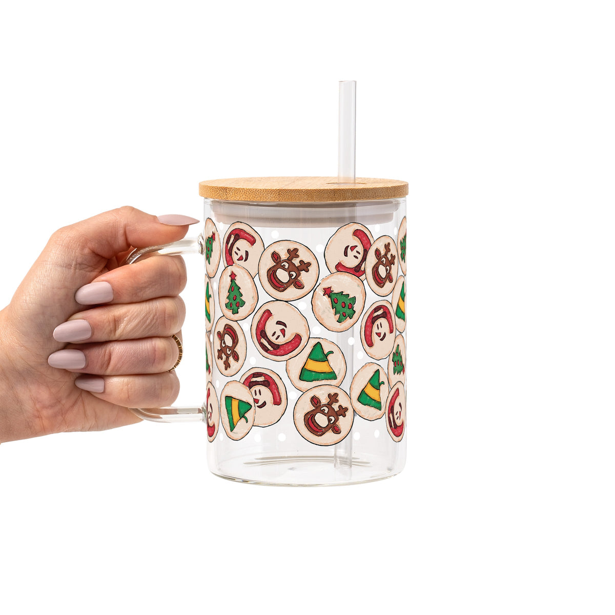 Christmas Cookies Glass Cups