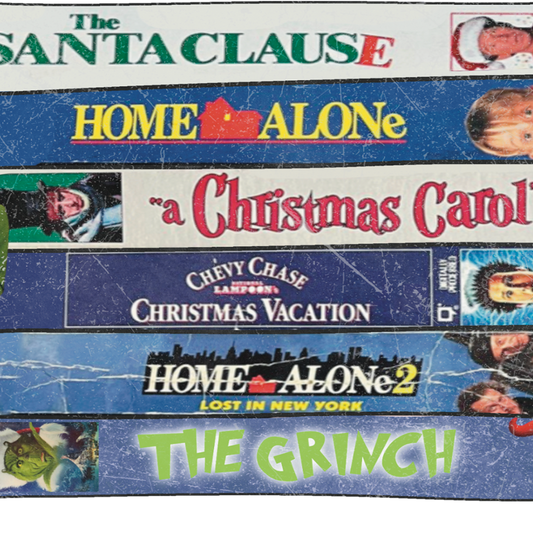Vasos de vidrio de películas navideñas