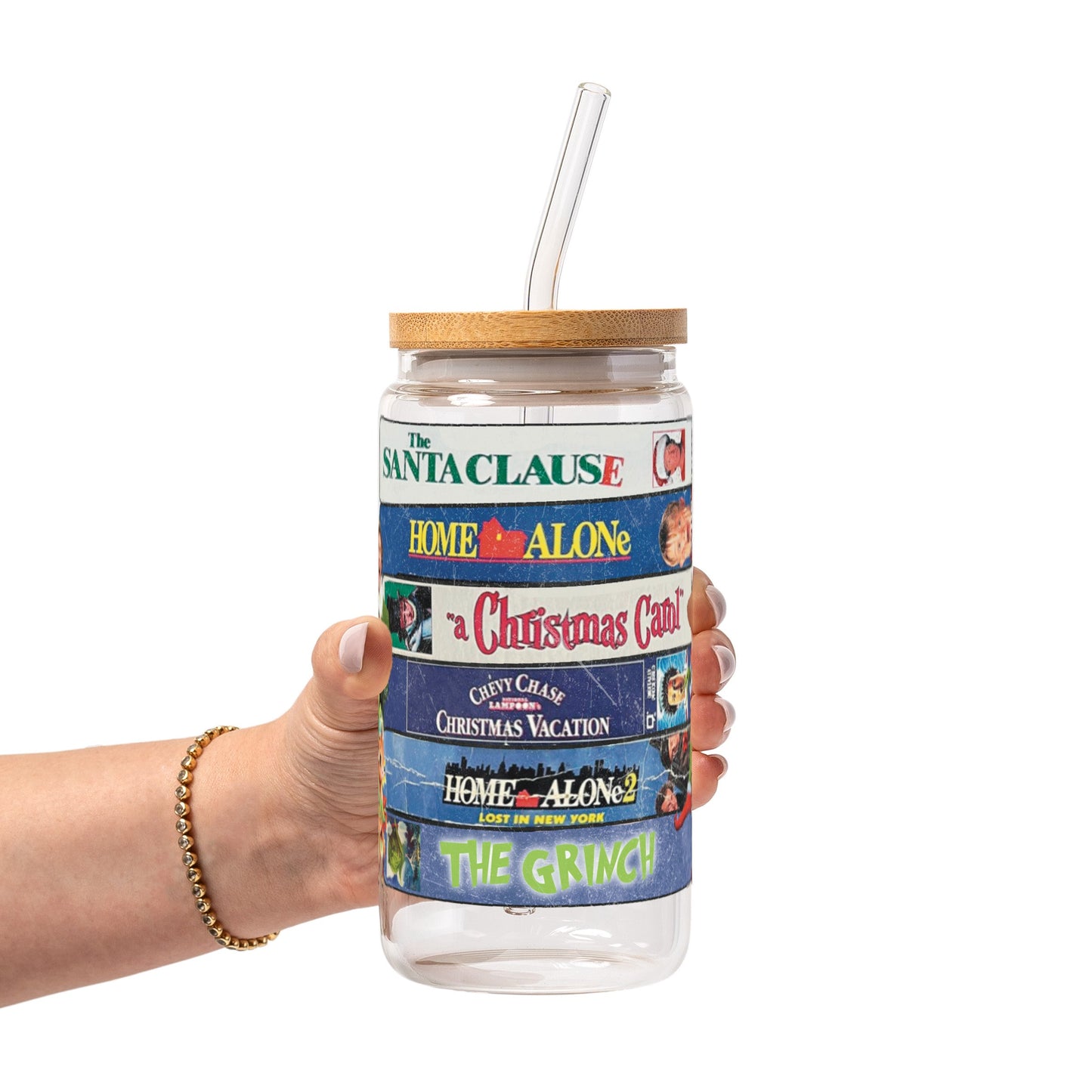Christmas Movies Glass Cups
