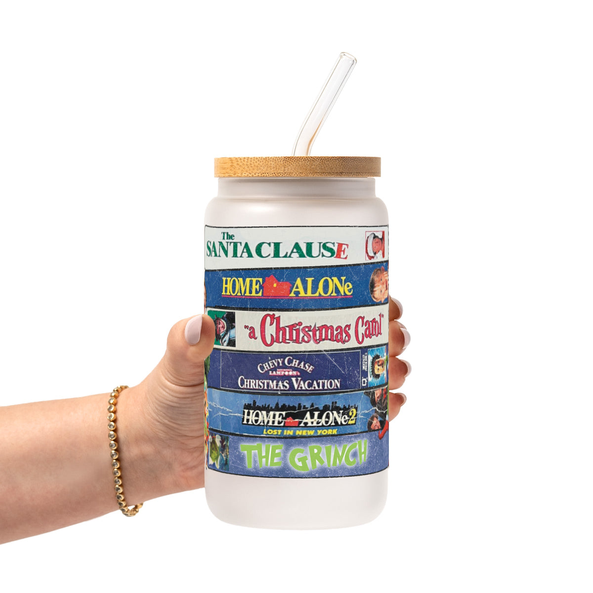 Christmas Movies Glass Cups