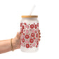 Valentine's Day Flowers And Candy Glass Cups