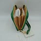Structured Dual Zipper Wristlet Wallet Clutch with Removable Strap