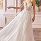 Cinderella Divine TY11 A-Line Chiffon Gown Beaded Embellished Floral Bodice Applique