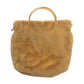 Solid Faux Fur Tote Crossbody Bag