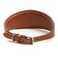 Oval Leather Dog Collar - Tan
