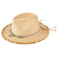 Braided Starfish Band Frayed Straw Summer Sun Hat