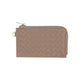 Faux Leather Basket Weave Flat Card Holder Wallet with Wristlet