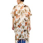 Fashionable Flower Printed Cover Up Kimono Poncho