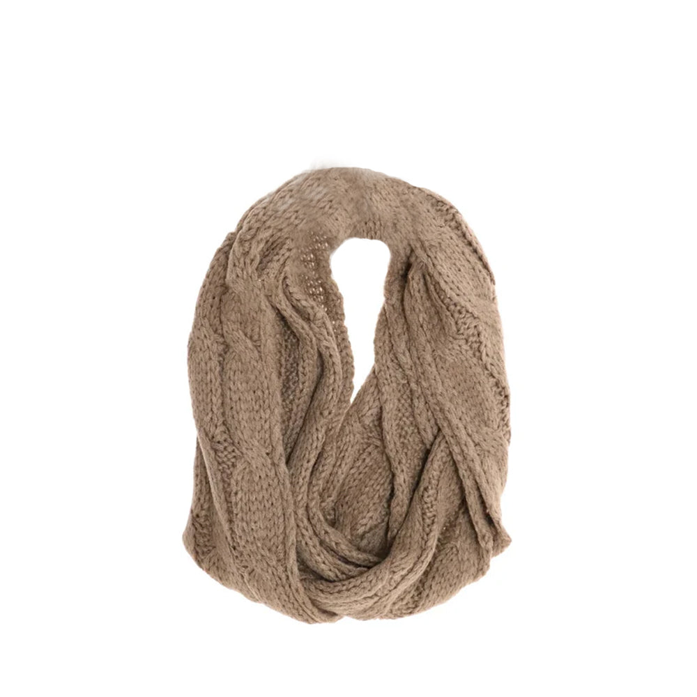 KIDS Solid Cable Knit C.C Infinity Scarf