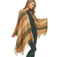 Stripe Chevron Tassel Ruana