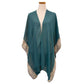 Animal Border Chiffon Kimono Poncho