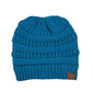C.C CRISS CROSS PONYTAIL KNIT BEANIE