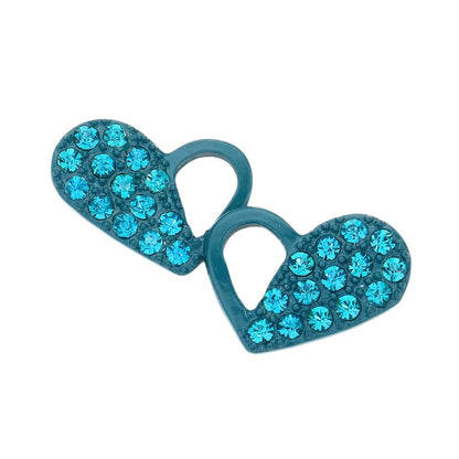 Pave Heart Stud Earrings