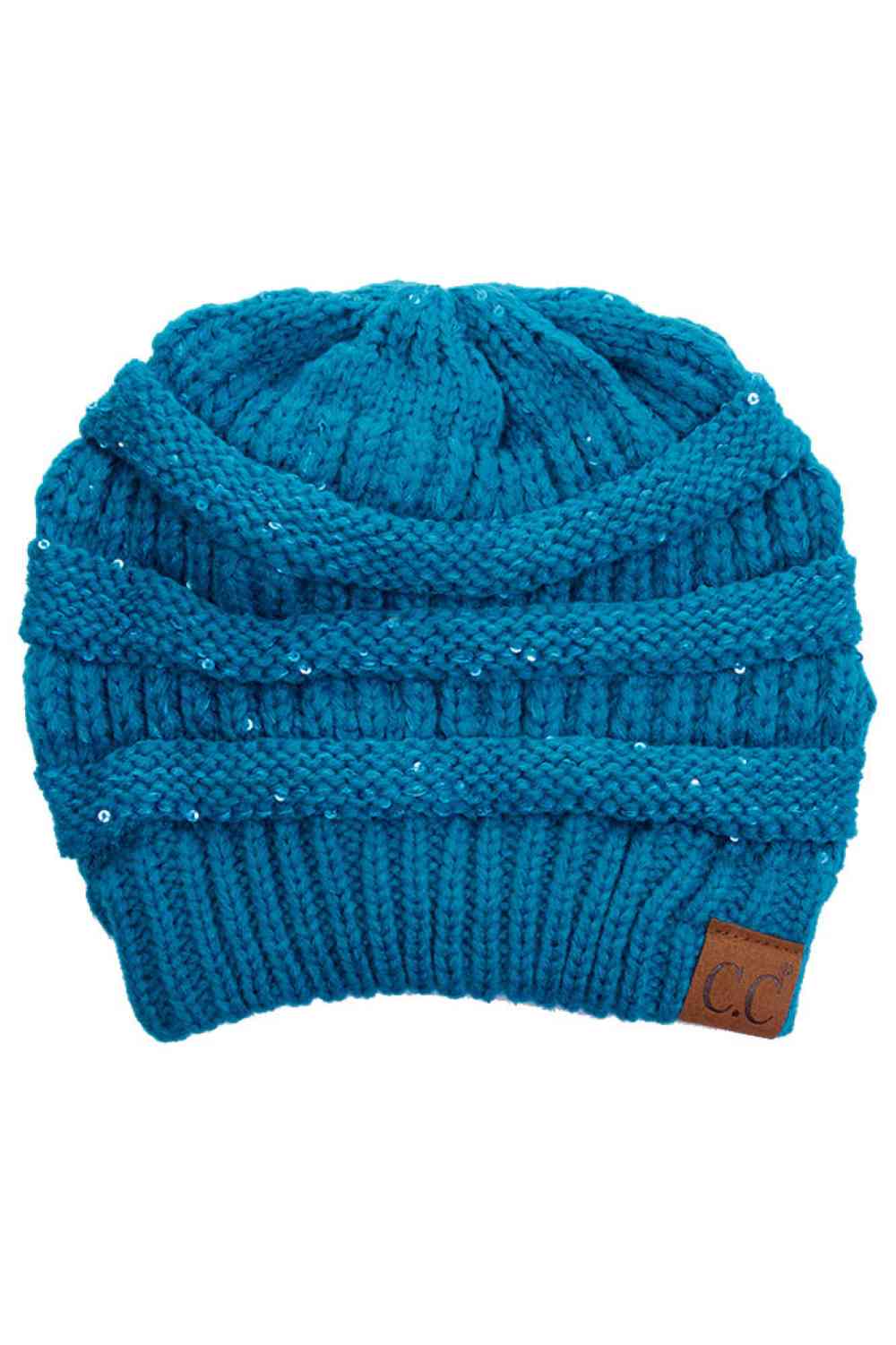 C.C Sequin Knitted Soft Beanie