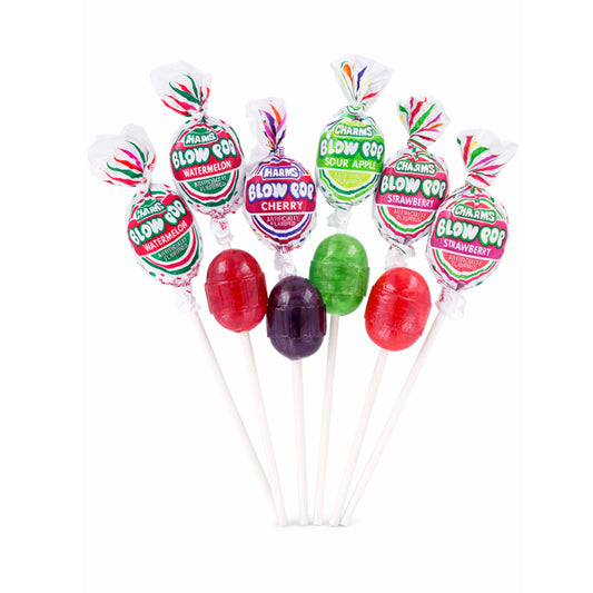 Piruletas Charms Blow Pops – Sabores de Frutas Surtidos – Bolsa de Valor a Granel