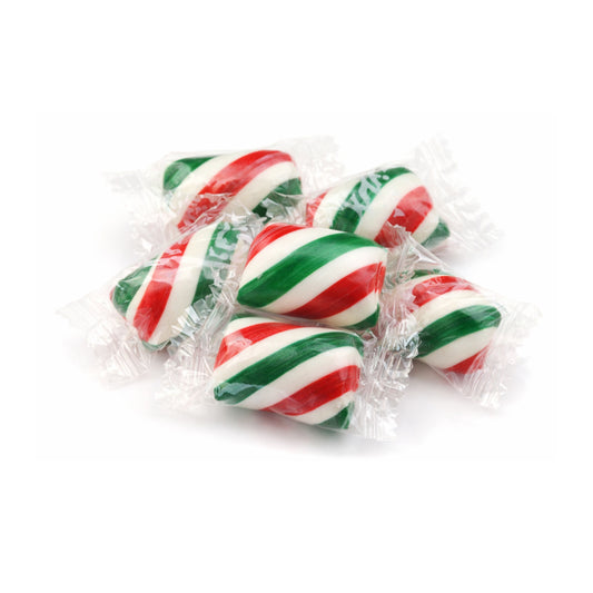 Atkinson's Red, White & Green Mint Twist Candy – Individually Wrapped – Bulk Value Bag