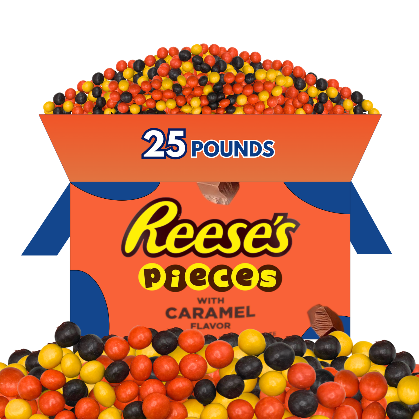 Reese's Pieces Caramel Flavored Milk Chocolate Candy – Bulk Value Bag