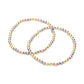 2PCS - Stainless Steel Ball Stretch Multi Layered Bracelets