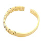Stainless Steel Three Tone Hinged Bangle Bracelet