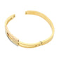 Stainless Steel Three Tone Hinged Bangle Bracelet