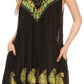 Sakkas Jodie Embroidered Scoop Neck Tie Dye Top / Blouse
